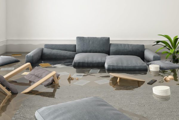Blog - flood in brand new apartment. 3d rendering