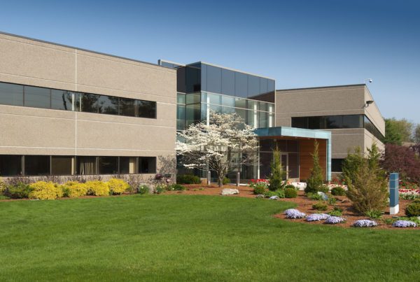 Modern commercial building located in industrial park