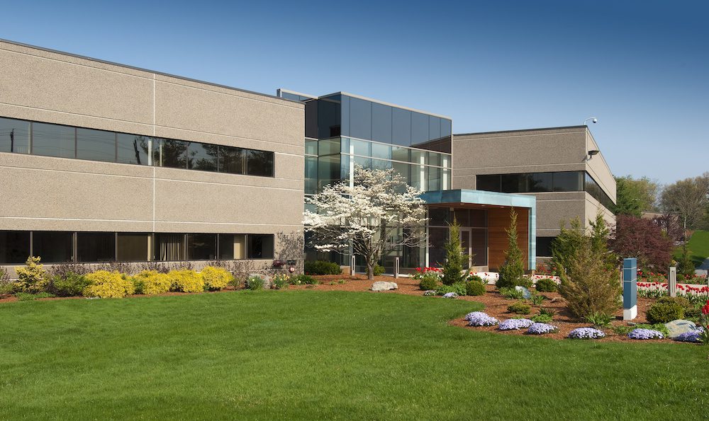 Modern commercial building located in industrial park